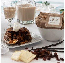 Irish Whisky & White Chocolate Christmas Pudding by The Carved Angel